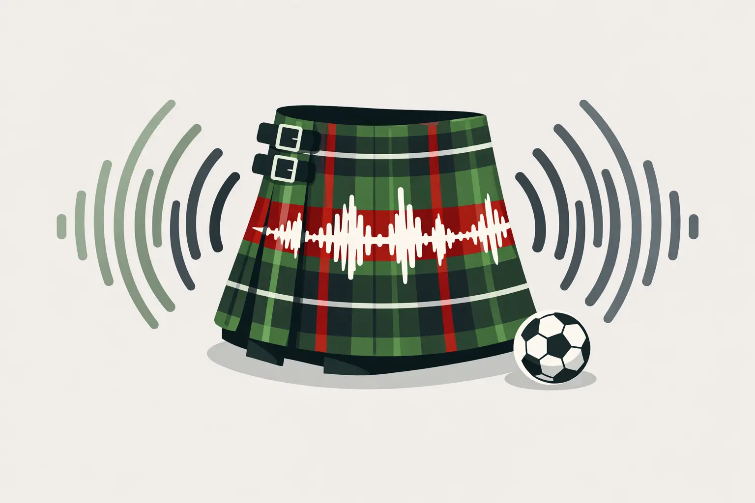 Heineken turns Scotland’s fan chant into a “soundwave kilt” design